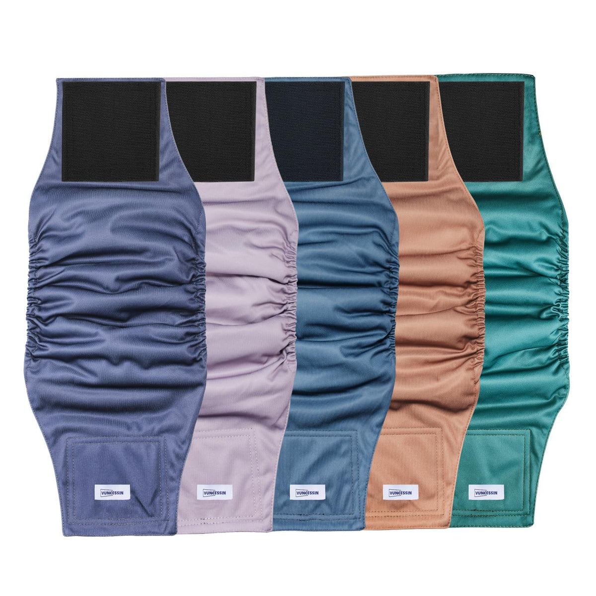 Bandas de abdomen VUNCESSIN para perro macho: pack de 5 con patrones variados para entrenamiento cómodo