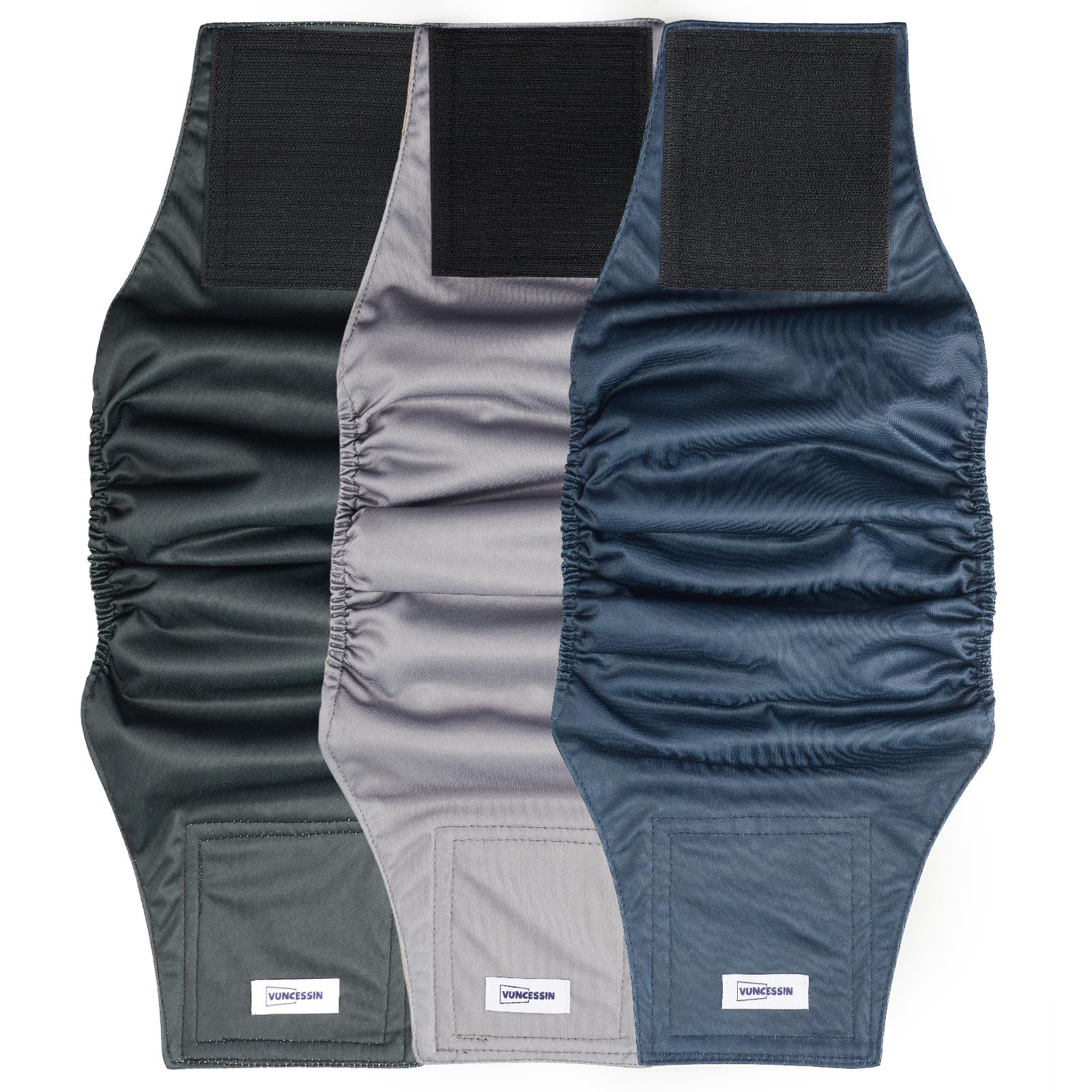 Pañales lavables VUNCESSIN para perro macho XL con absorción rápida.