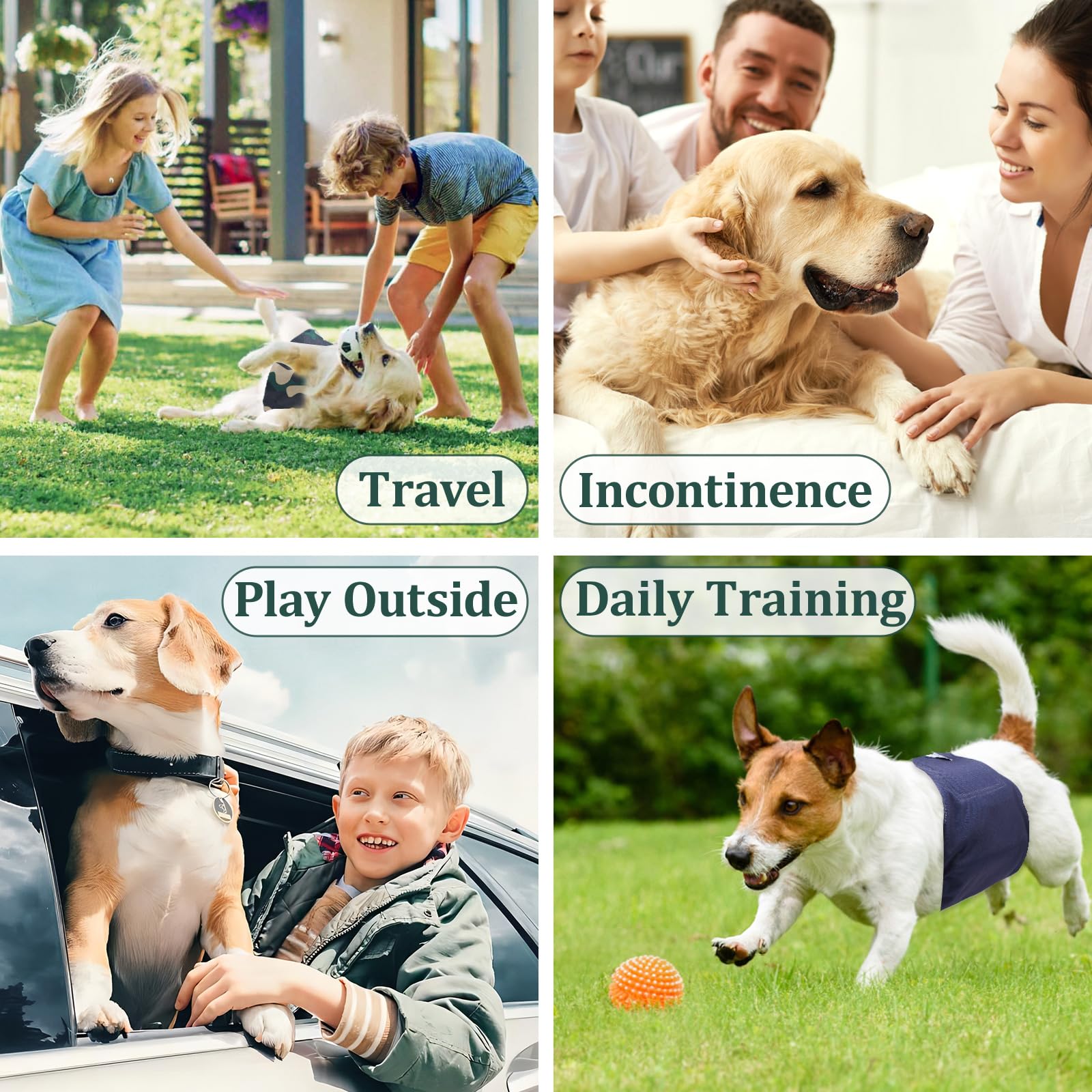 Pañales lavables VUNCESSIN para perro macho, alta durabilidad
