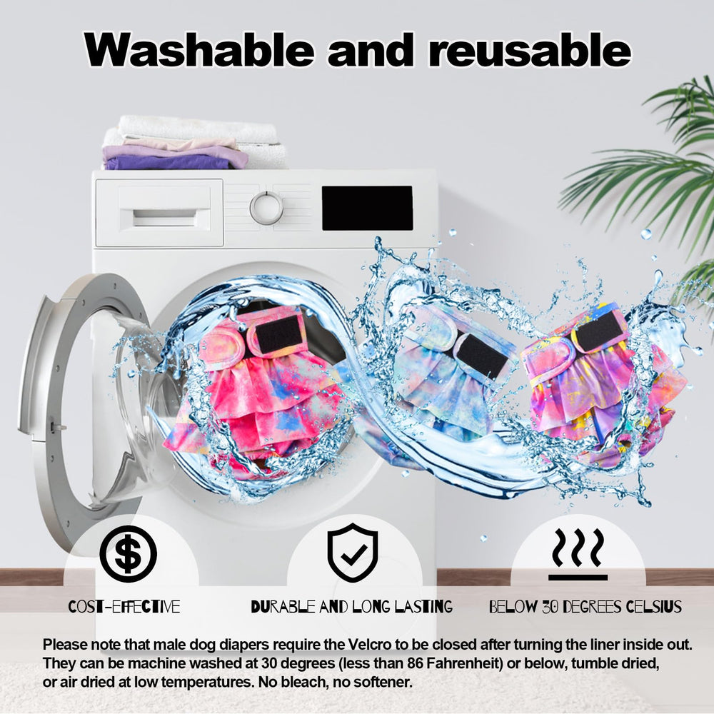 Pañales VUNCESSIN XL, lavado a 30°C, secado fácil y durable.