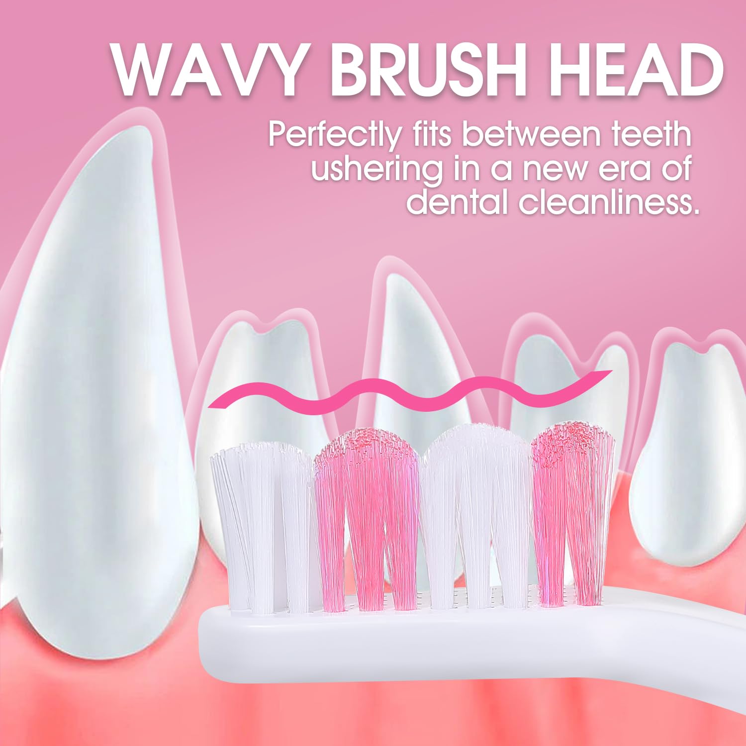VVHOMIFE cepillo dental con mango ergonómico y agarre antideslizante para cepillado cómodo