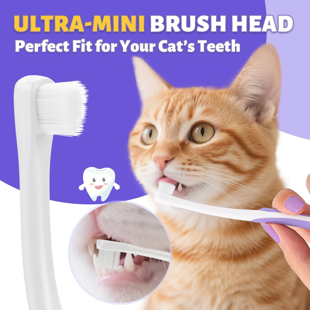 VVHOMIFE: cepillo para gatos con cerdas suaves para encías sensibles.