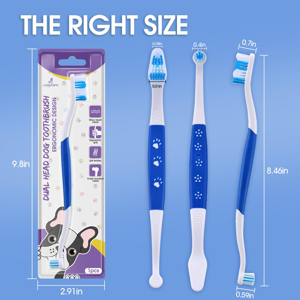 VVHOMIFE unidad individual de cepillo dental para perros en azul.