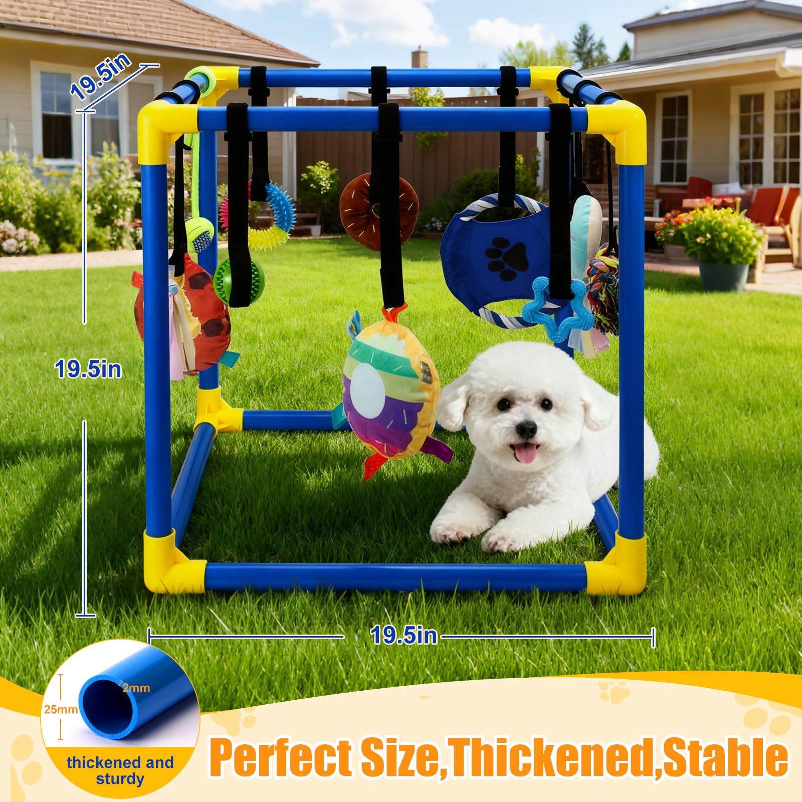 Disco volador incluido para juego de alcance en VYNALTIX Puppy Play Gym