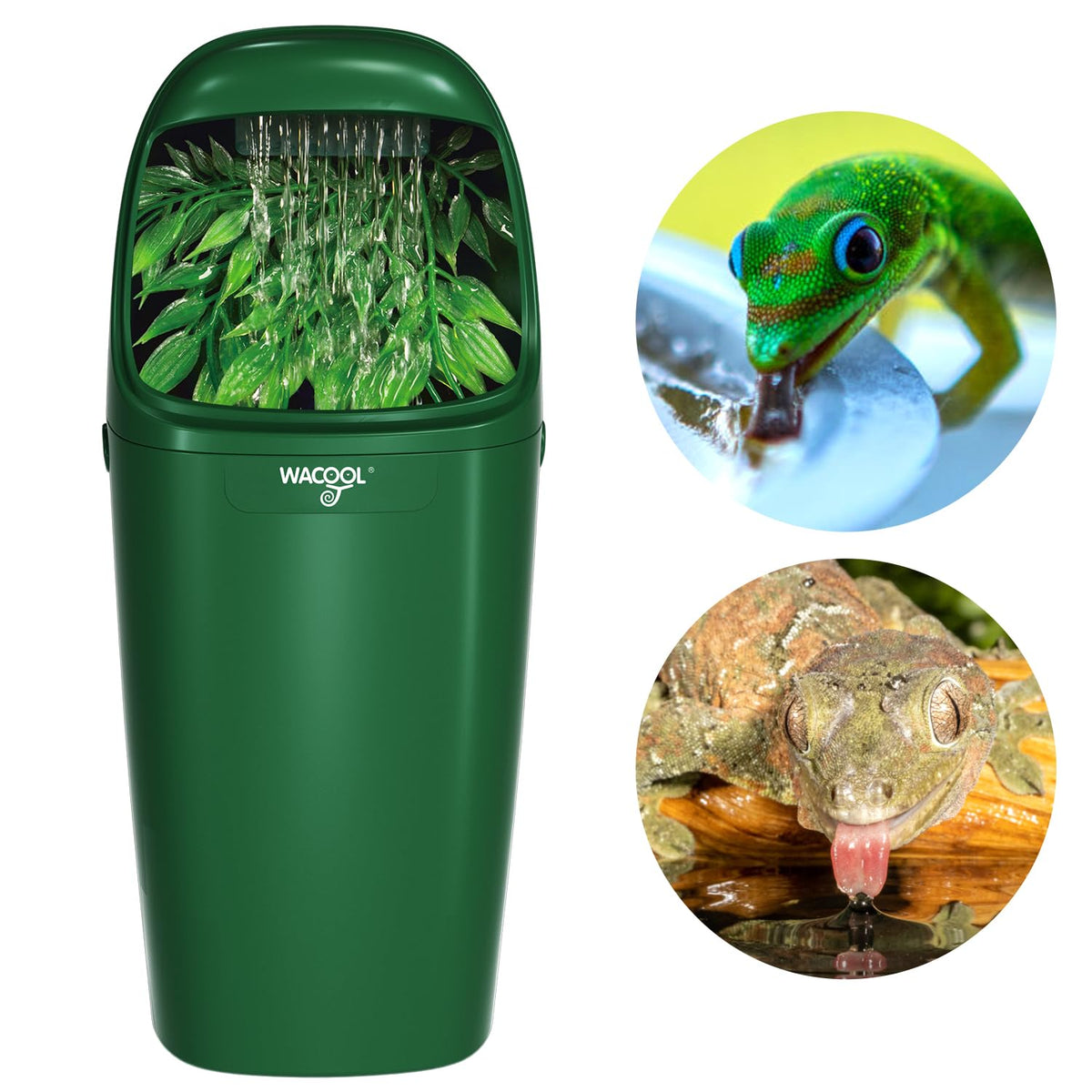 WACOOL TERRA fuente de agua para reptiles; hidrata de forma constante.
