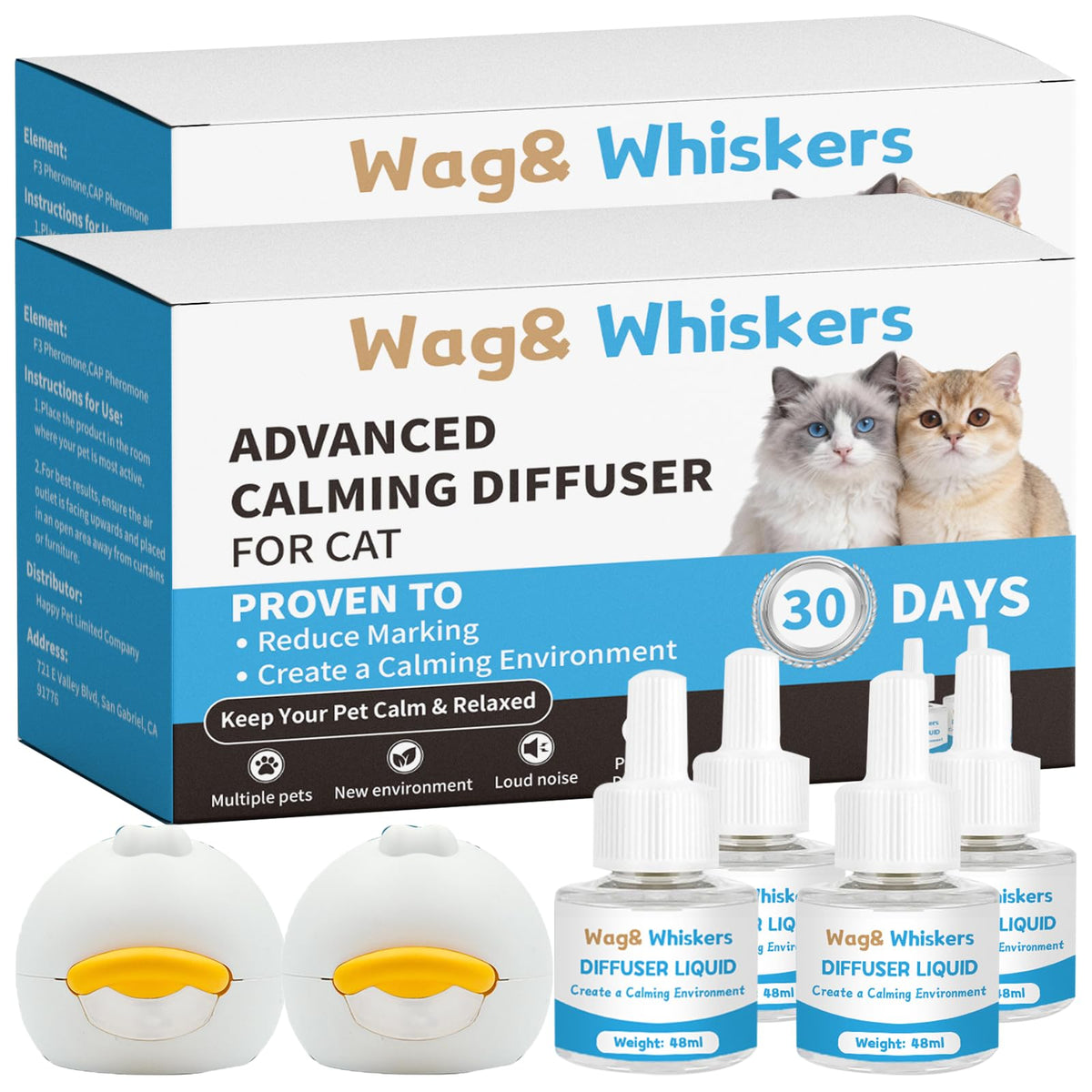 Difusor Wag and Whiskers en enchufe giratorio para sala, calma a las mascotas.
