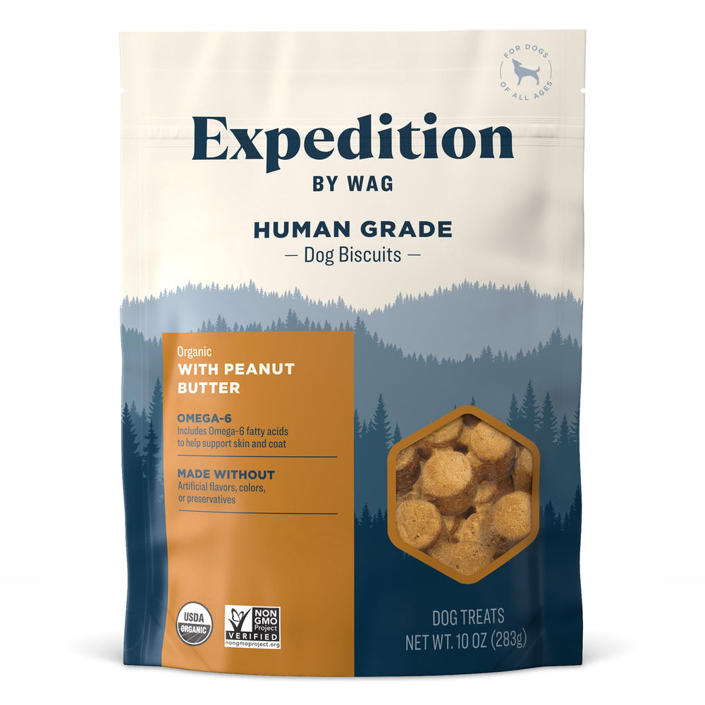 Galletas Wag Expedition con maní, empaque práctico para snack diario