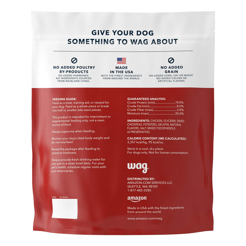 WAG pollo americano, ingrediente principal destacado en snack sabroso.