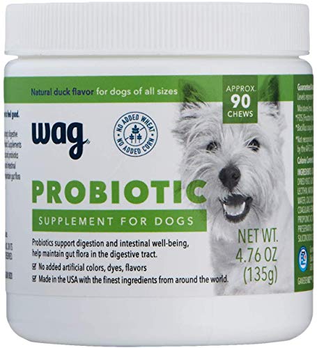 Golosinas probióticas WAG para perros que apoyan la digestión diaria.