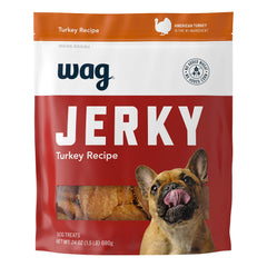 WAG tiras-pavo-curadas-suaves para perros, textura agradable para masticar