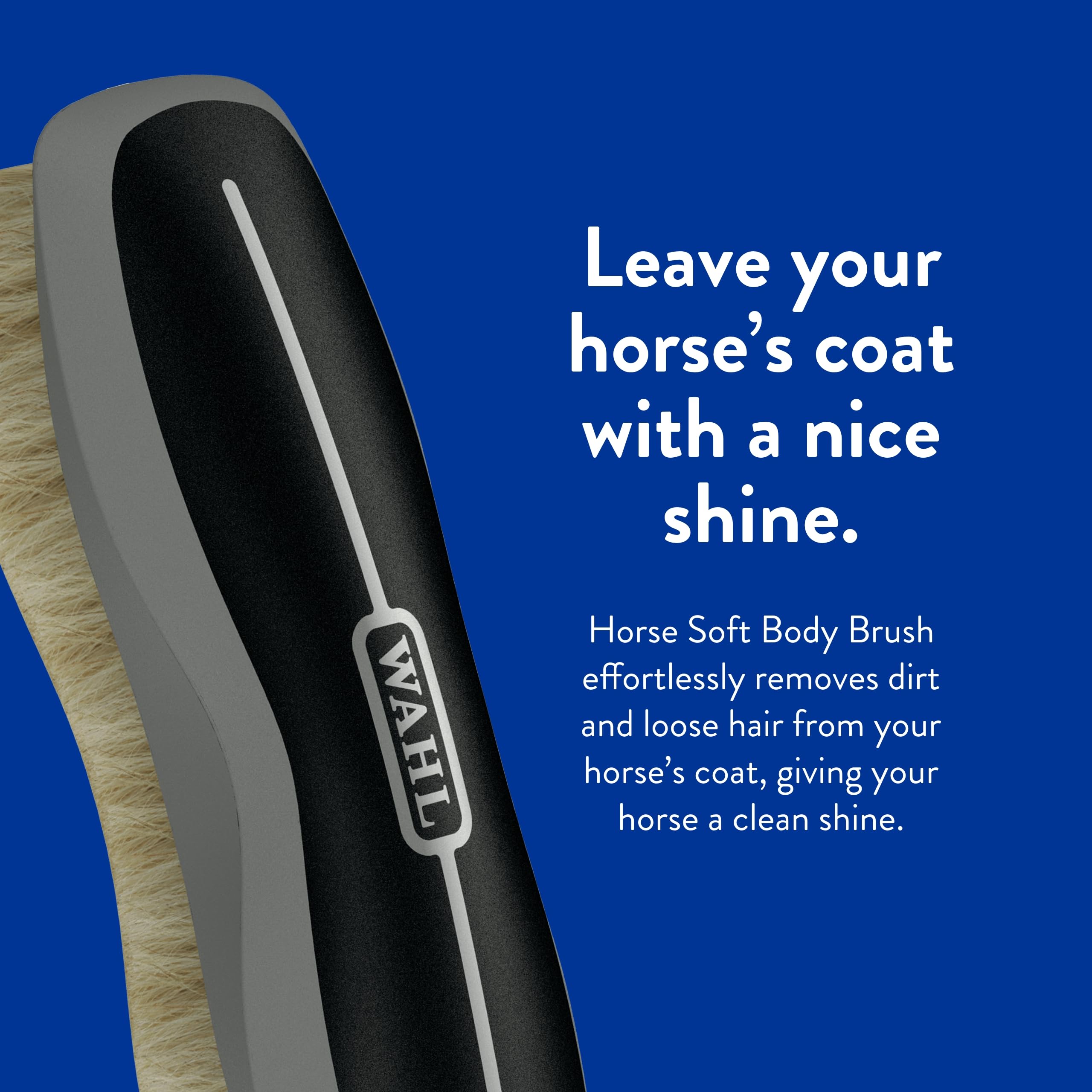 WAHL cepillado suave para pelo suelto, ideal tras sesiones de ejercicio.