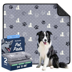 WanpeeGoo tapete entrenamiento perro gris 24x48: absorbente y cómodo.