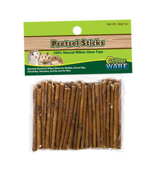 Ware Manufacturing Willow Critters: palitos de madera en empaque, snack seguro para mascotas.
