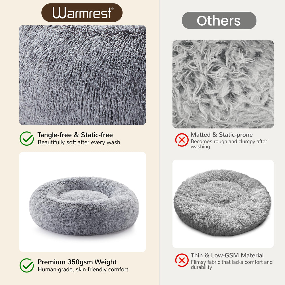 Warmrest Cama Donut Lavable: limpieza completa en lavadora.