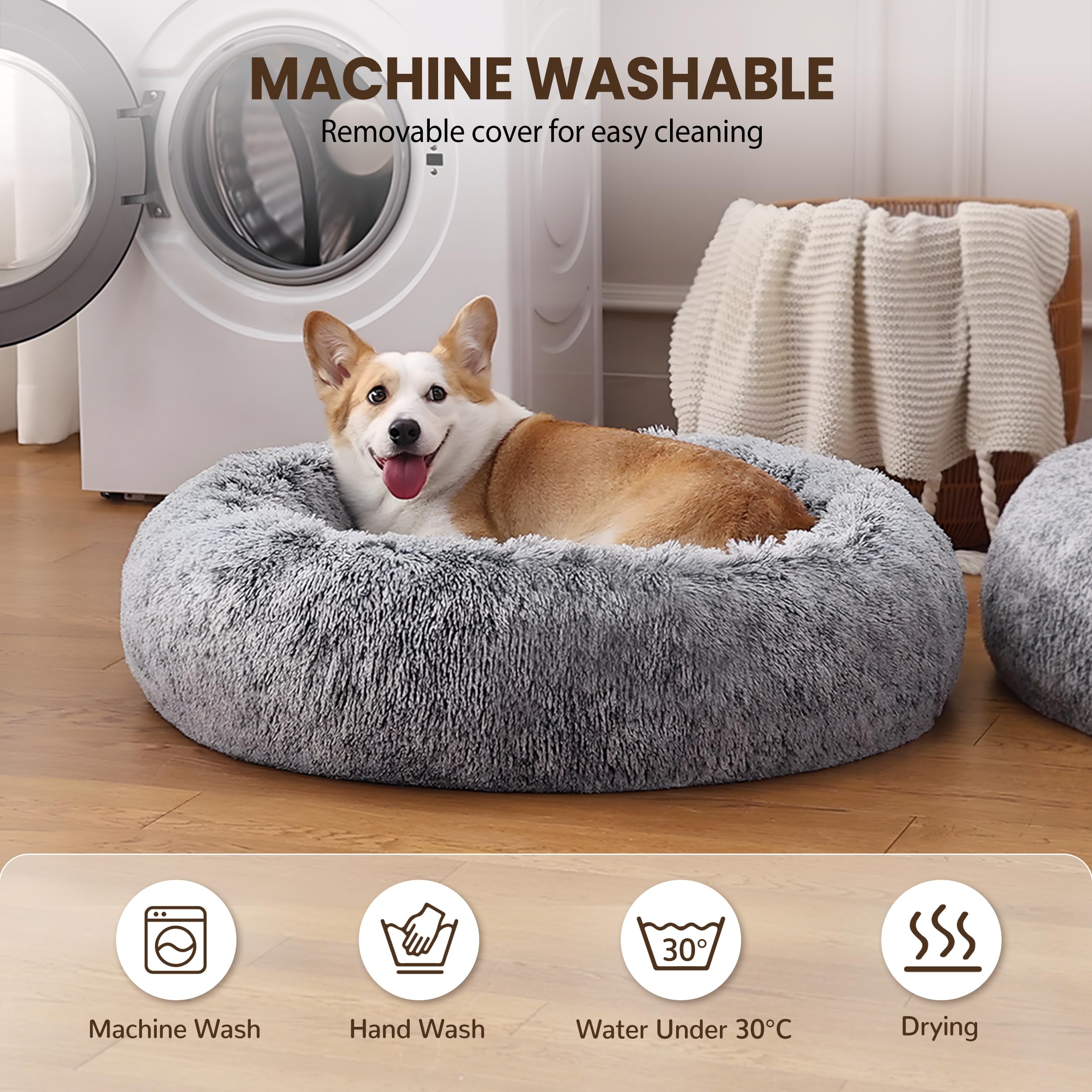 Warmrest Cama Donut: relleno de espuma triturada que ofrece soporte suave.