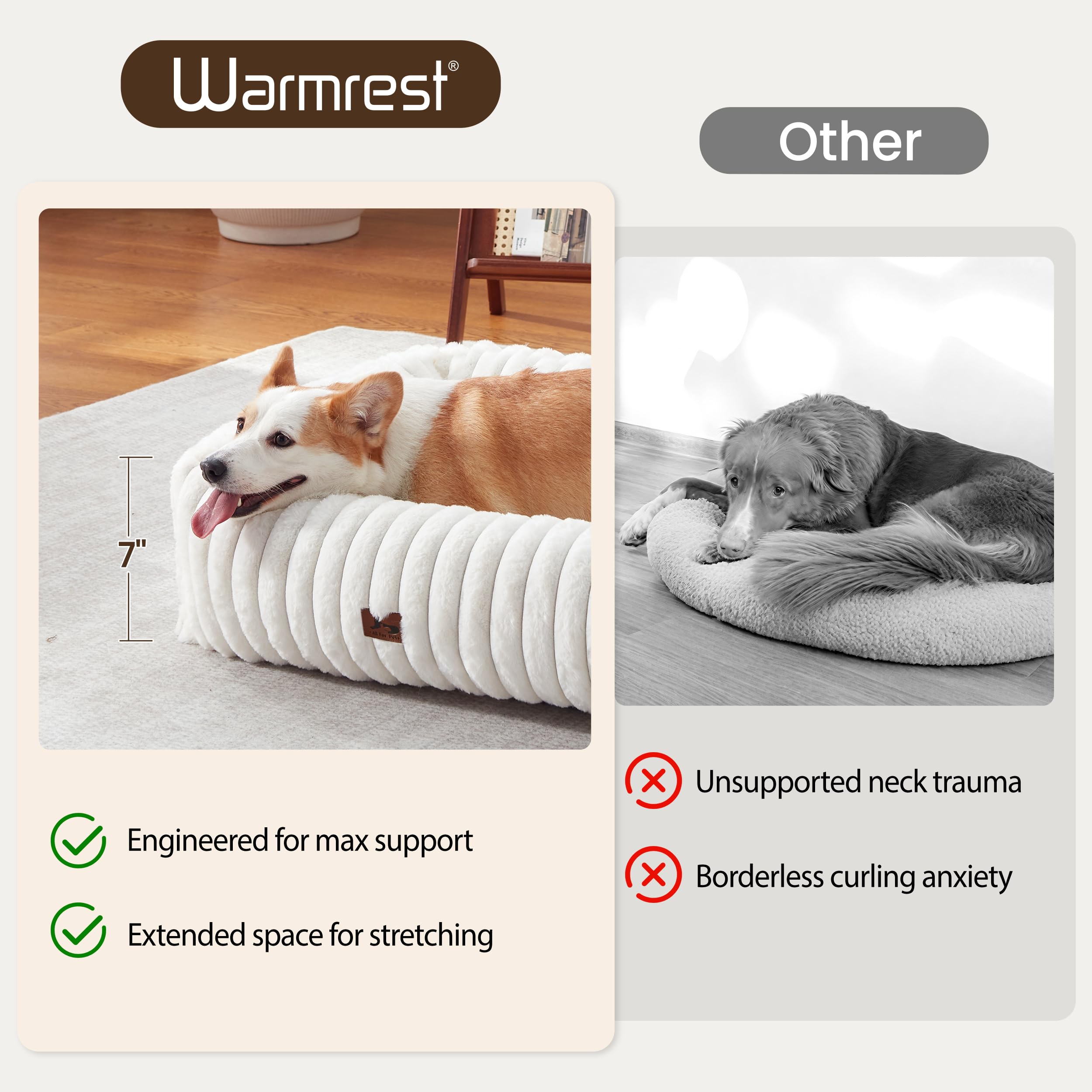 Warmrest base antideslizante para mayor seguridad en suelos lisos.