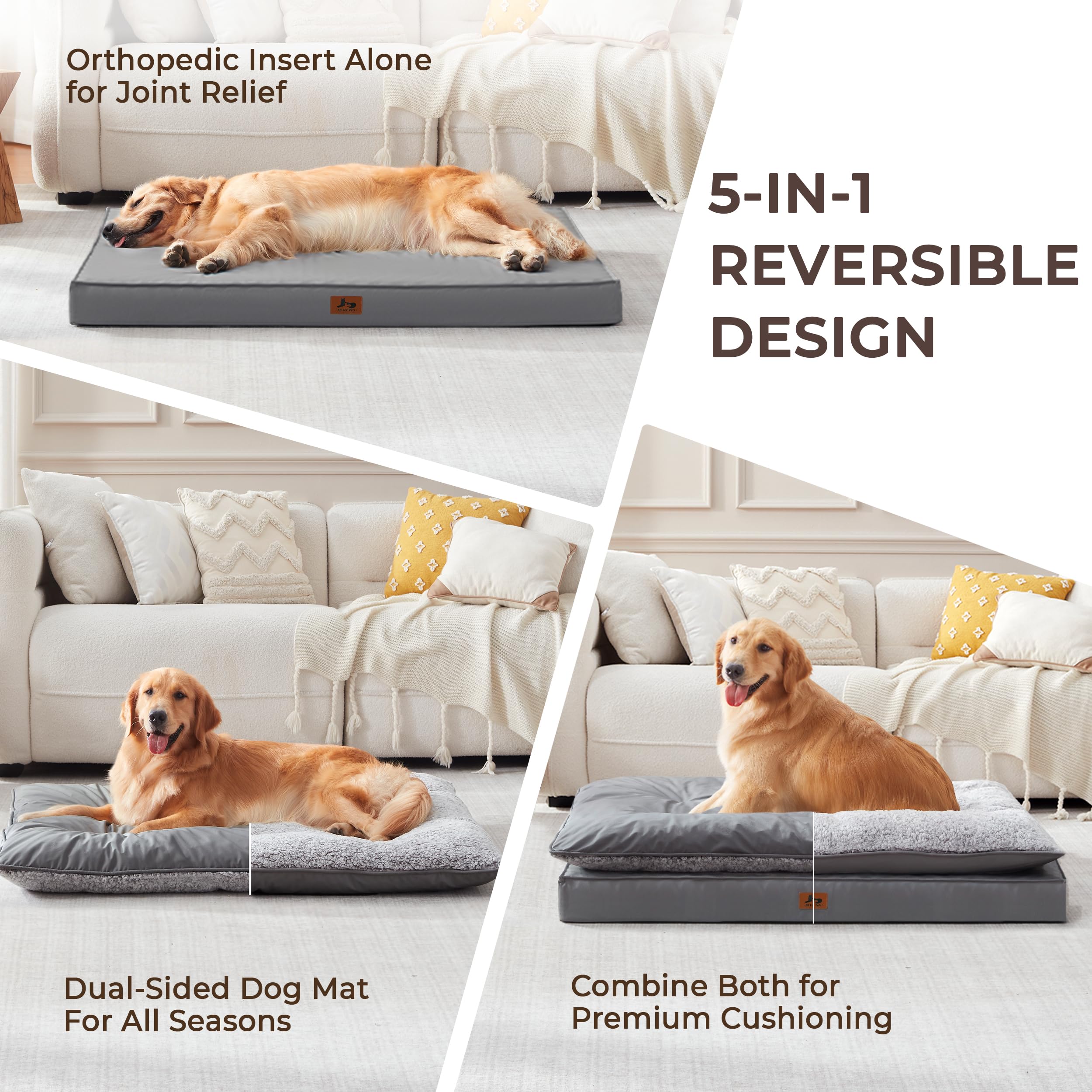 Warmrest: espuma ortopédica tipo huevo para perros medianos, soporte cómodo.