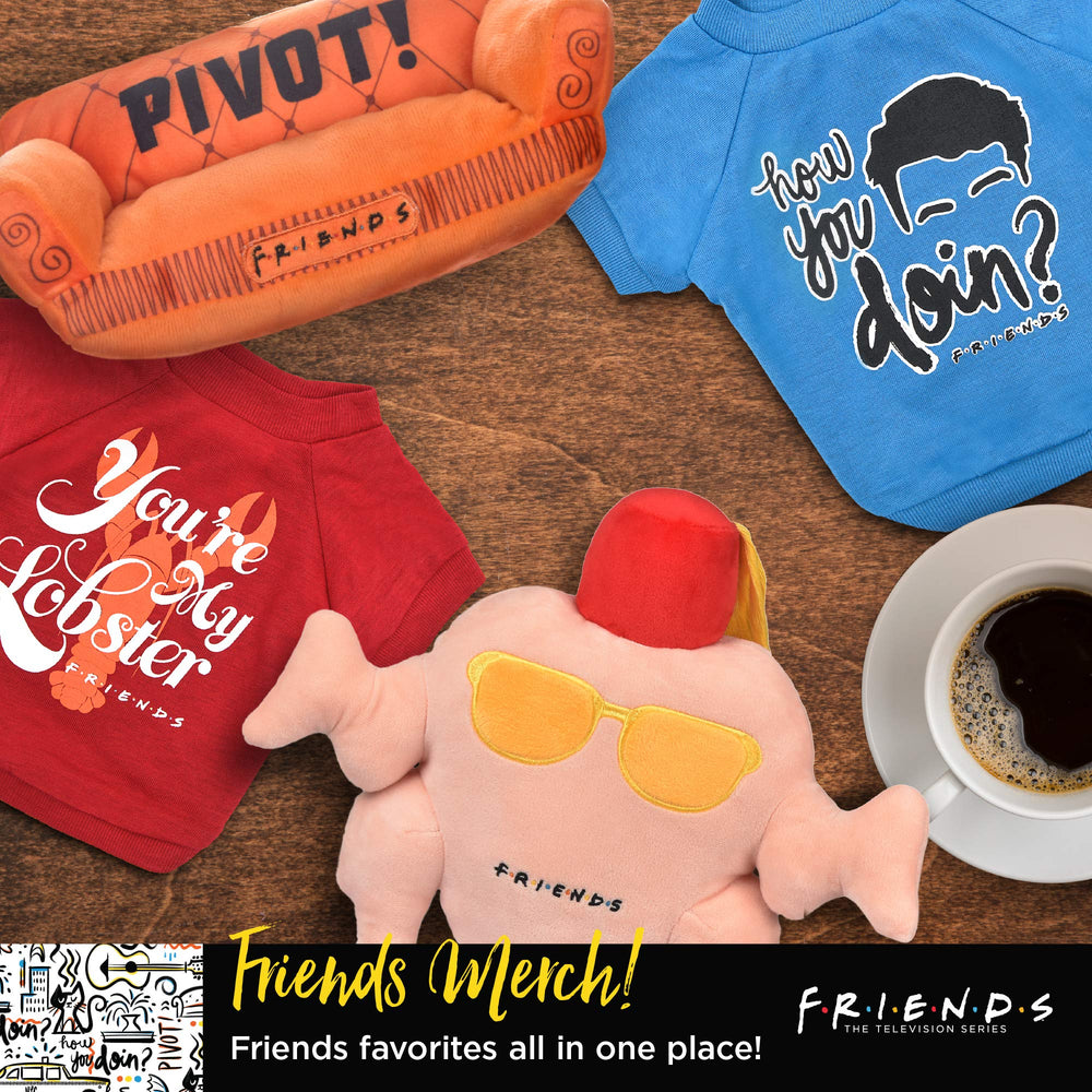 Peluche Central Perk de Warner Bros para perros, con asa de cuerda para morder.