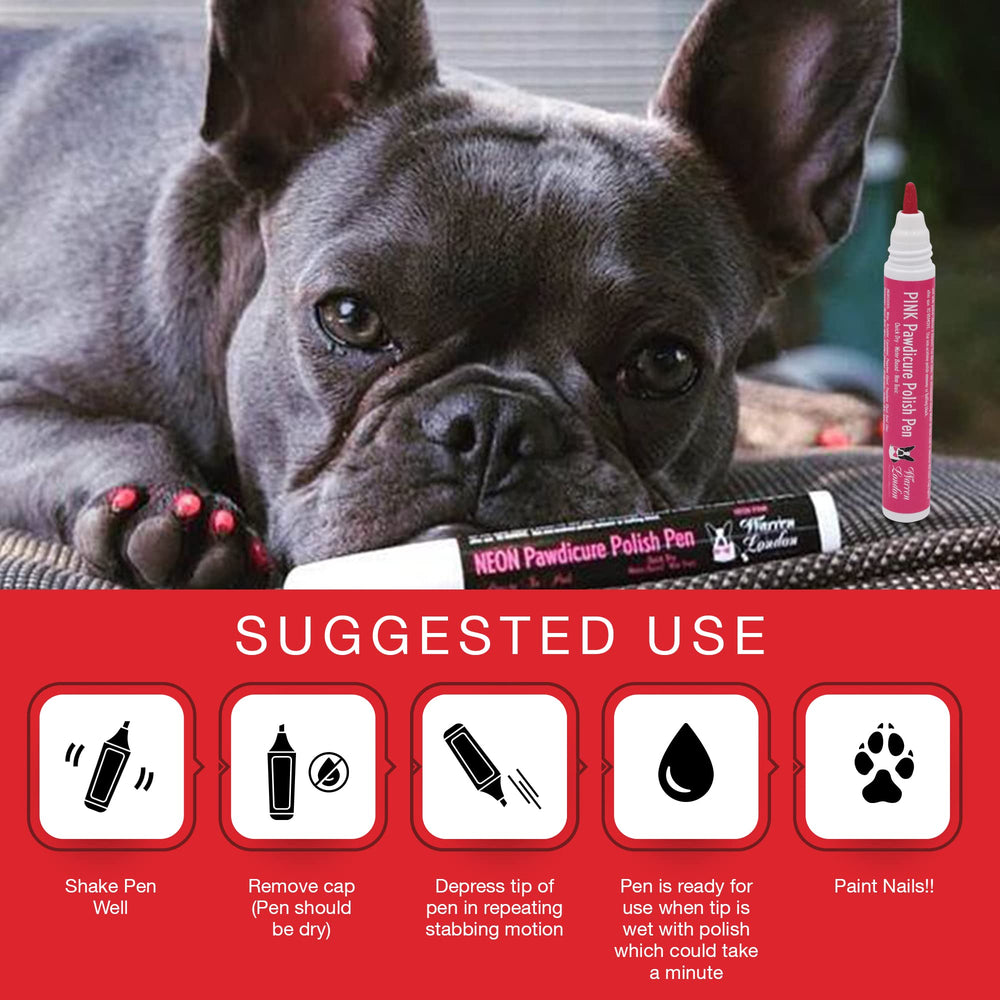 Esmalte no tóxico de Warren London con olor bajo para mascotas.
