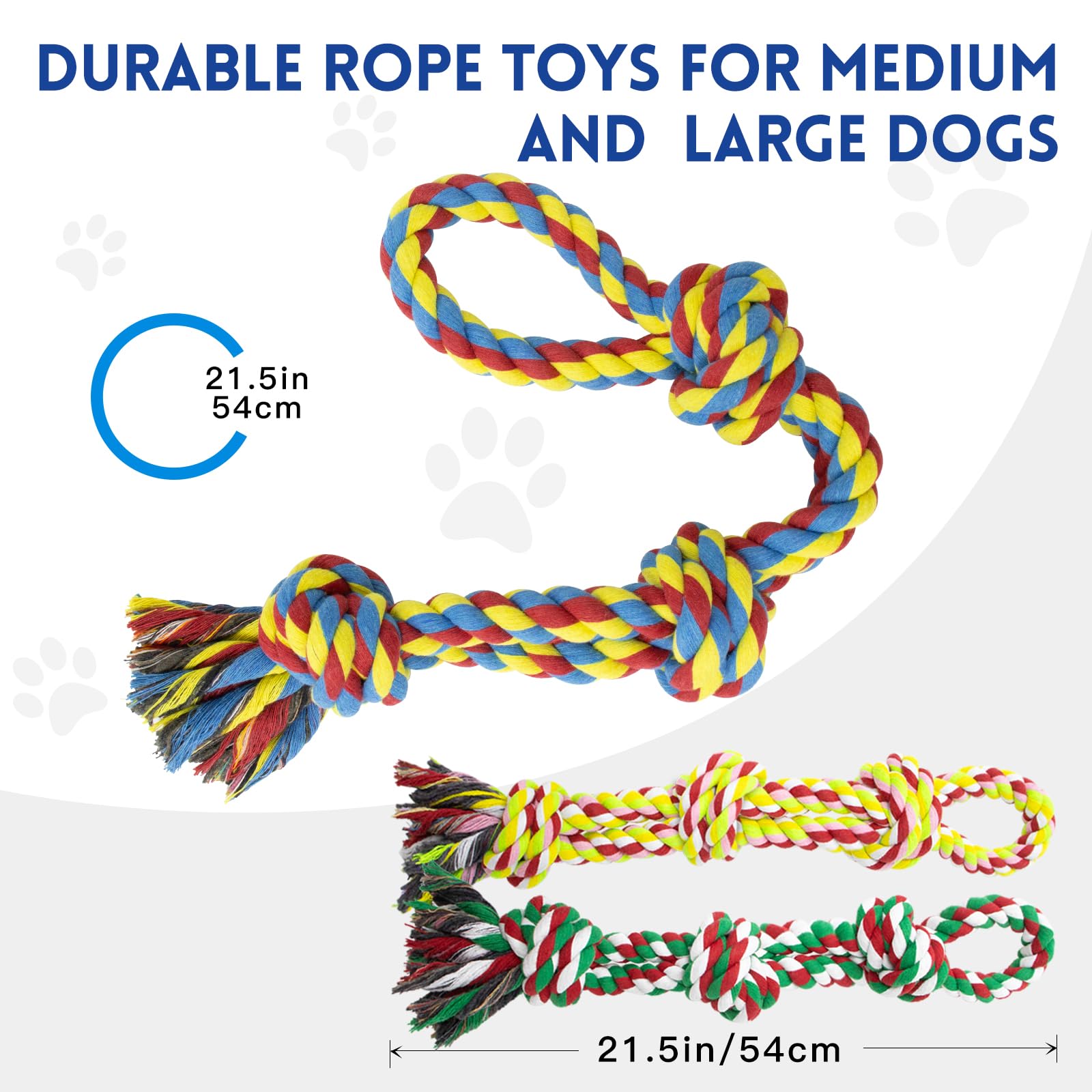 WDZZHOT cuerda-perro-algodón-natural-duradera, ideal para masticación intensa.