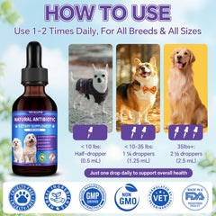 WEALLIN antibióticos para perros: cuidado de piel y orejas para alivio suave.