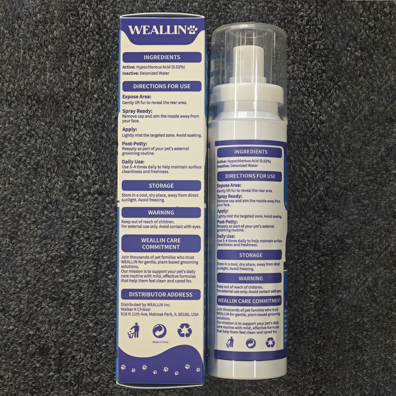 WEALLIN hipoalergenico, menor irritación en mascotas