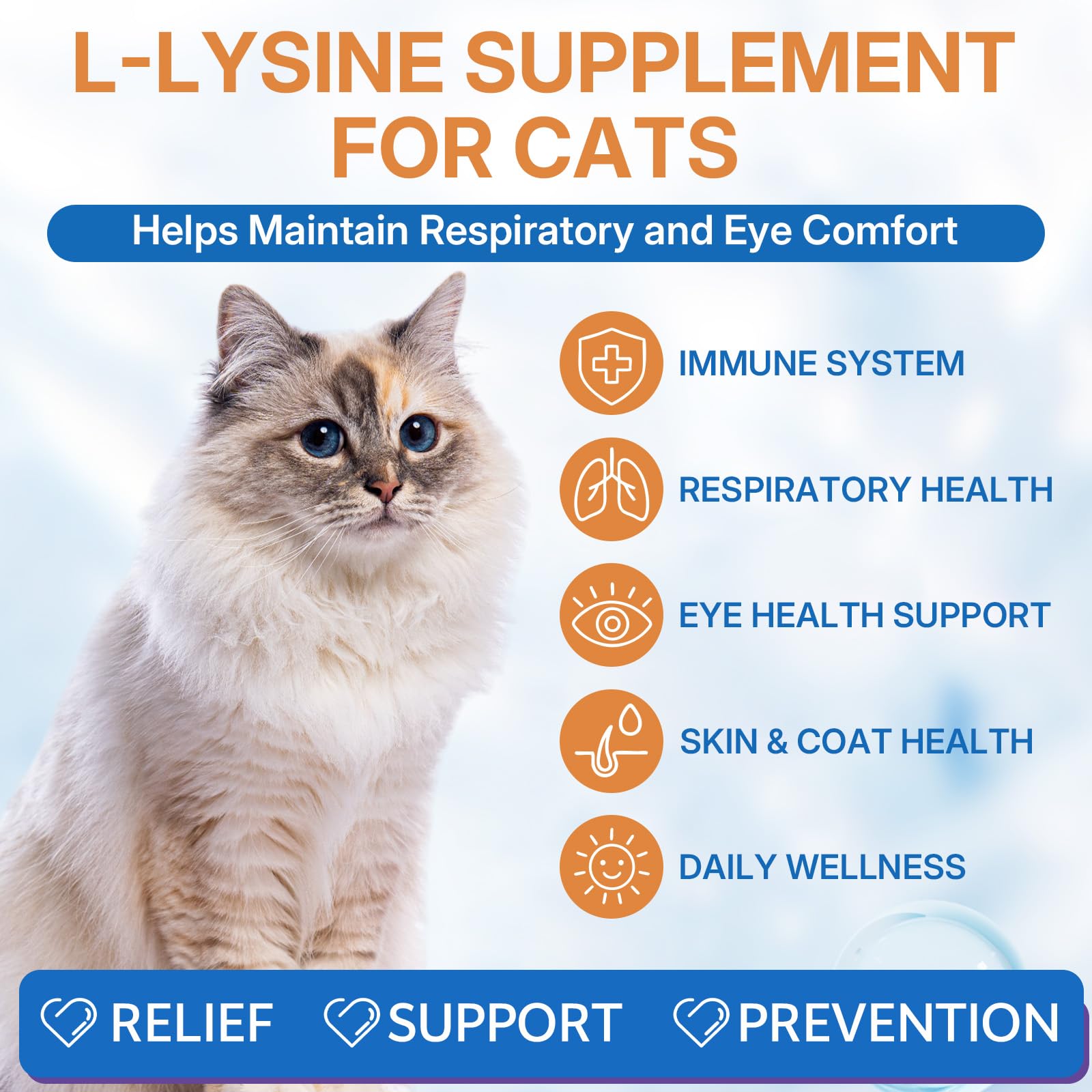 WEALLIN lisina para gatos, sabor pollo, fácil de mezclar en comida