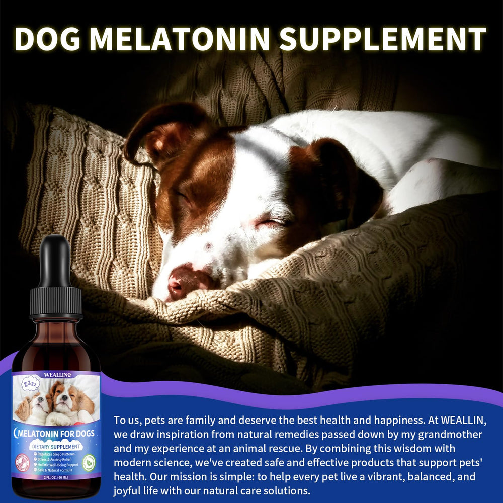 WEALLIN Melatonina para perros, fácil aplicación diaria.
