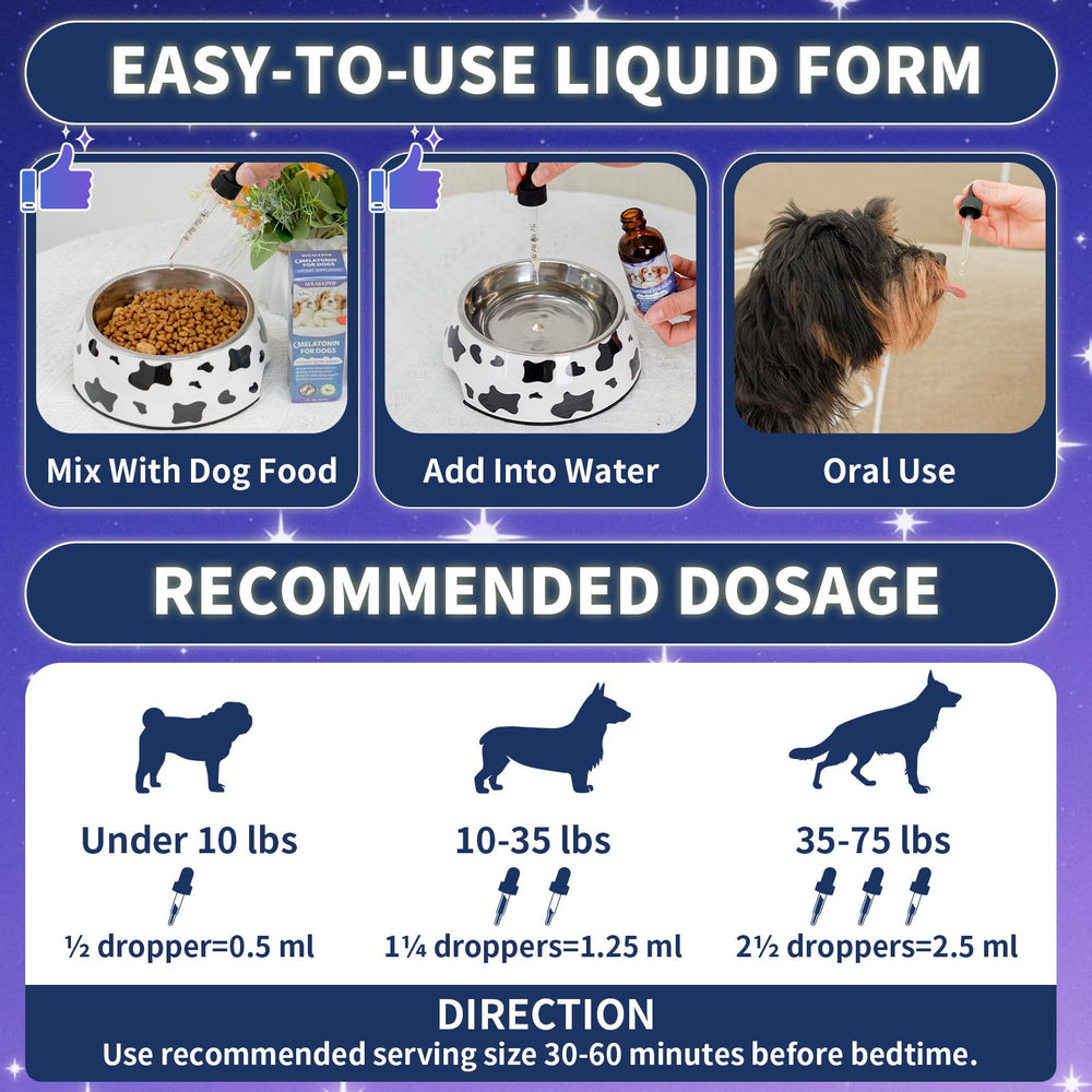 WEALLIN Melatonina para perros, fórmula con L-teanina, apoyo para nervios.