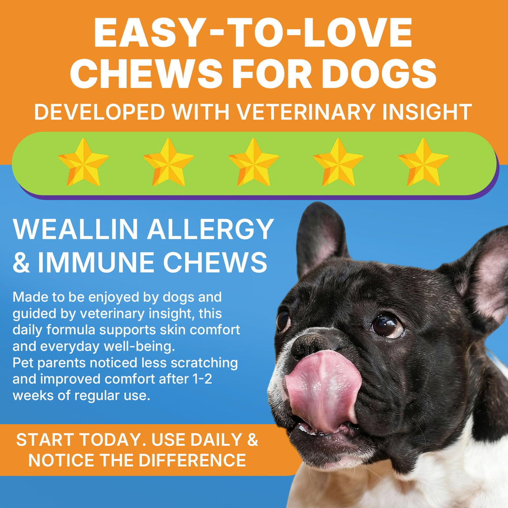 WEALLIN masticables con probióticos y omega-3 para piel y digestión.