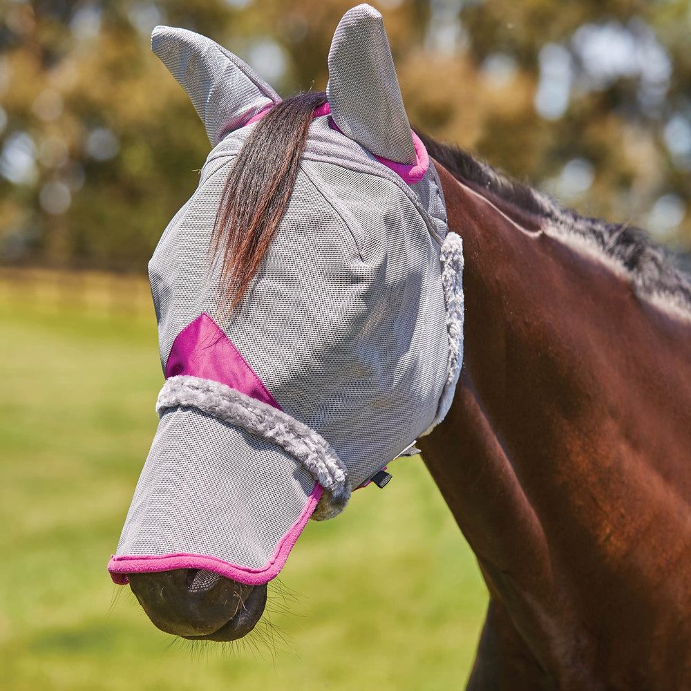 WeatherBeeta careta de malla con ajuste de velcro doble para ponis y comodidad