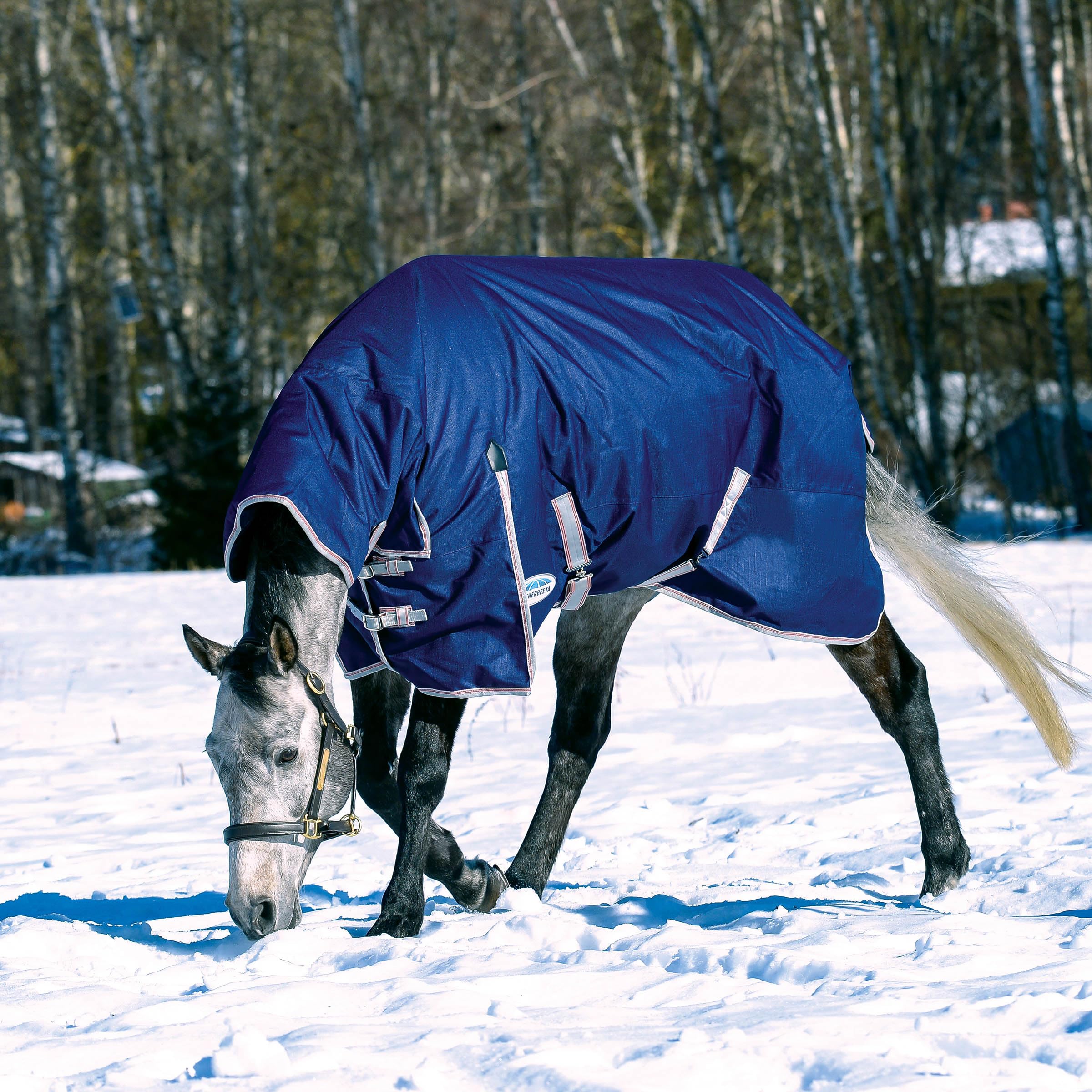 WeatherBeeta ComFiTec Essential, vista lateral en navy, libertad de movimiento