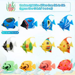 Ambiente marino en acuario con peces artificiales de Weewooday