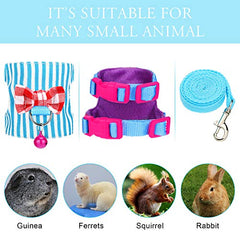 Weewooday arnés ferret con lazo y decoracion bowknot para mascota adorable.