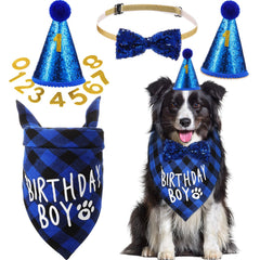 Weewooday bandana de cumpleaños para perro, estilo elegante para sesión de fotos