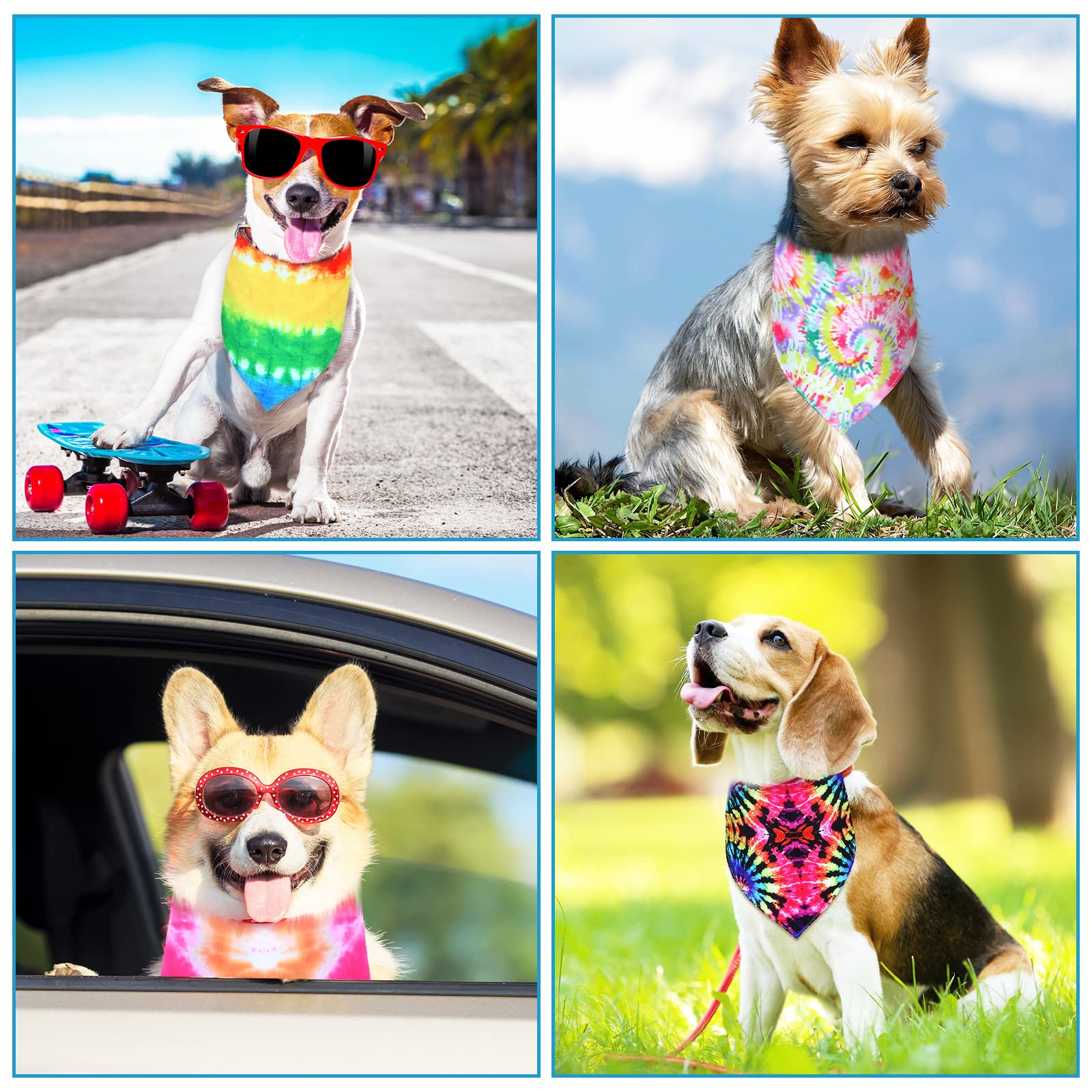 Detalles teñidos en bandana Weewooday, colores brillantes para looks llamativos.