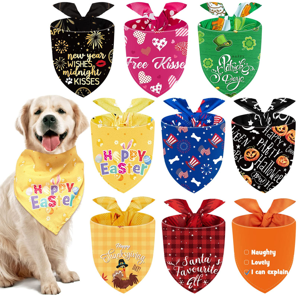 Weewooday bandanas para perros, 9 diseños para salidas y fiestas.