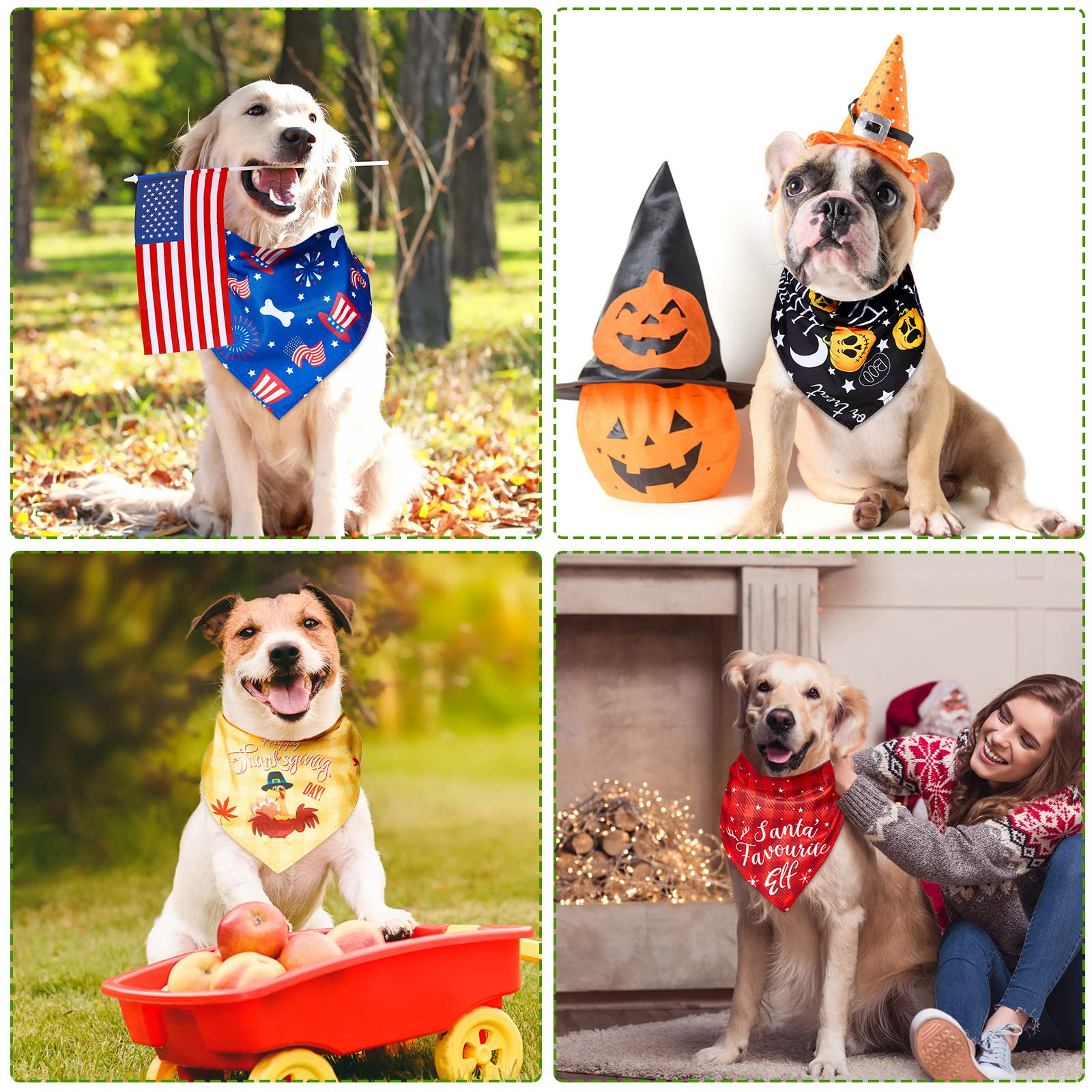 Weewooday bandanas: se ajustan doblando para tamaños pequeños, práctico.