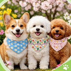Weewooday bandanas perro motivos florales: colores vivos para salidas diarias.
