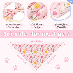 Conjunto Weewooday de 50 bandanas, variedad de diseños prácticos para mascotas.