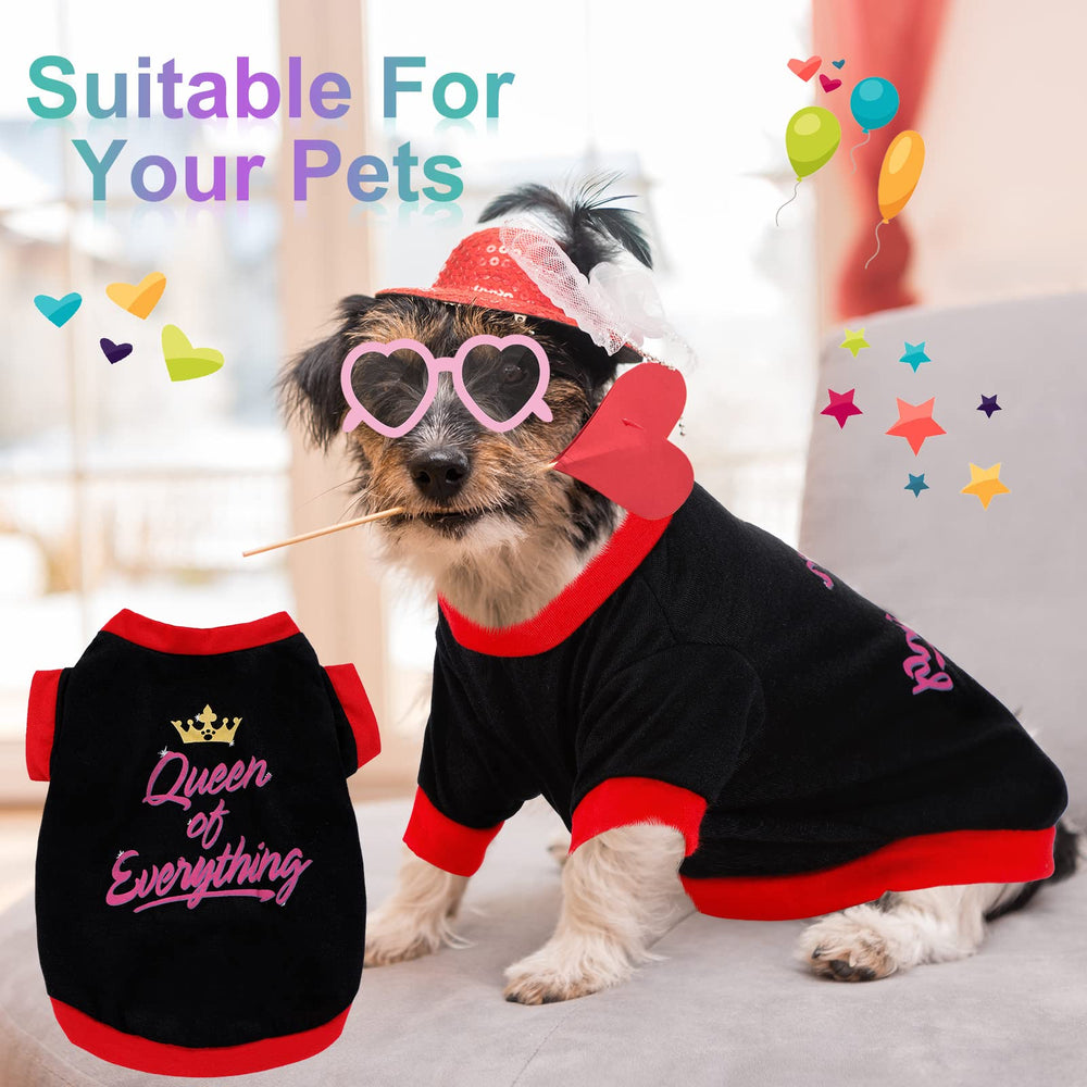 Camiseta Weewooday para perrito, dibujo de corazones rosados.