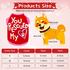 Camiseta Weewooday para perrito, estampado corazones blancos, ideal para fiestas.