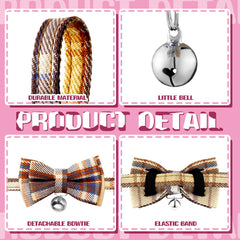 Weewooday collar con lazo removible y campana para localizar al gato.