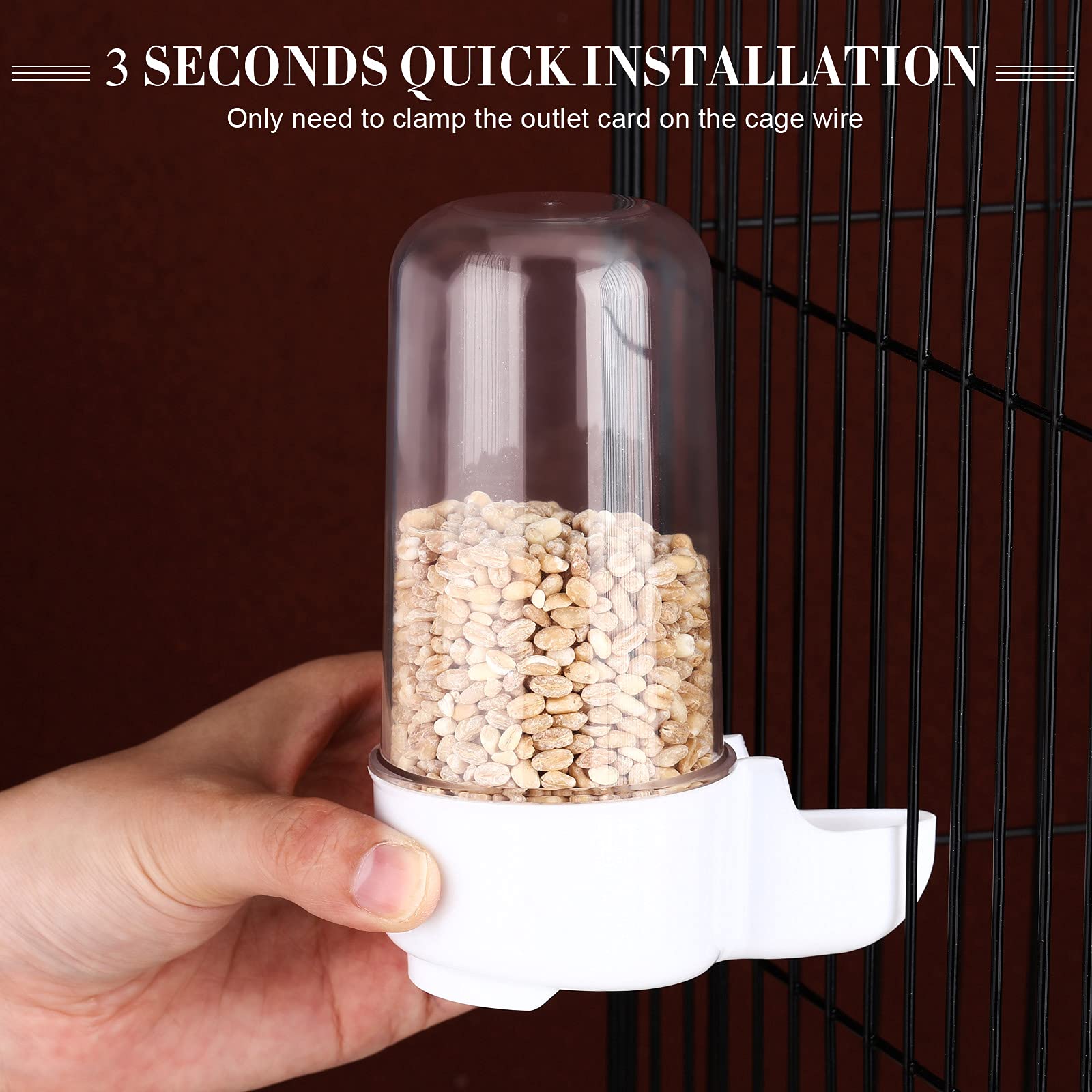 Weewooday dispensador de uso dual, agua y semillas para aves.