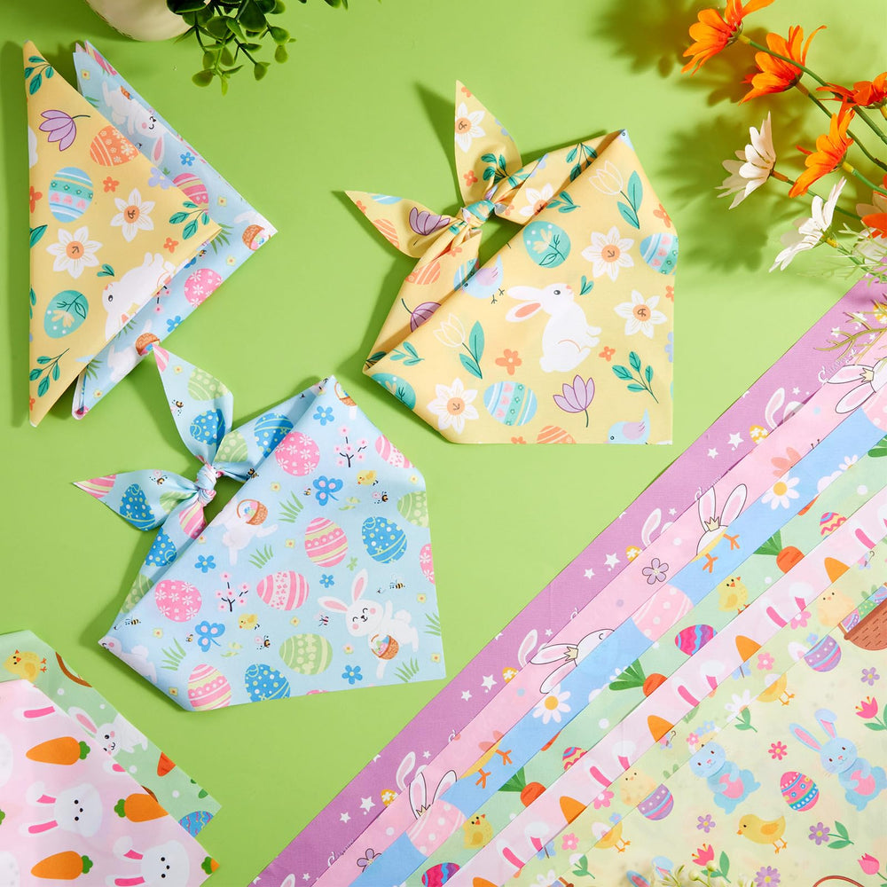 Weewooday Easter dog bandanas triángulo ajustable, talla cómoda para la mayoría de perros.