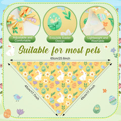 Weewooday Easter dog bandanas con patrón zanahoria, cómodo y ajustable para perros.