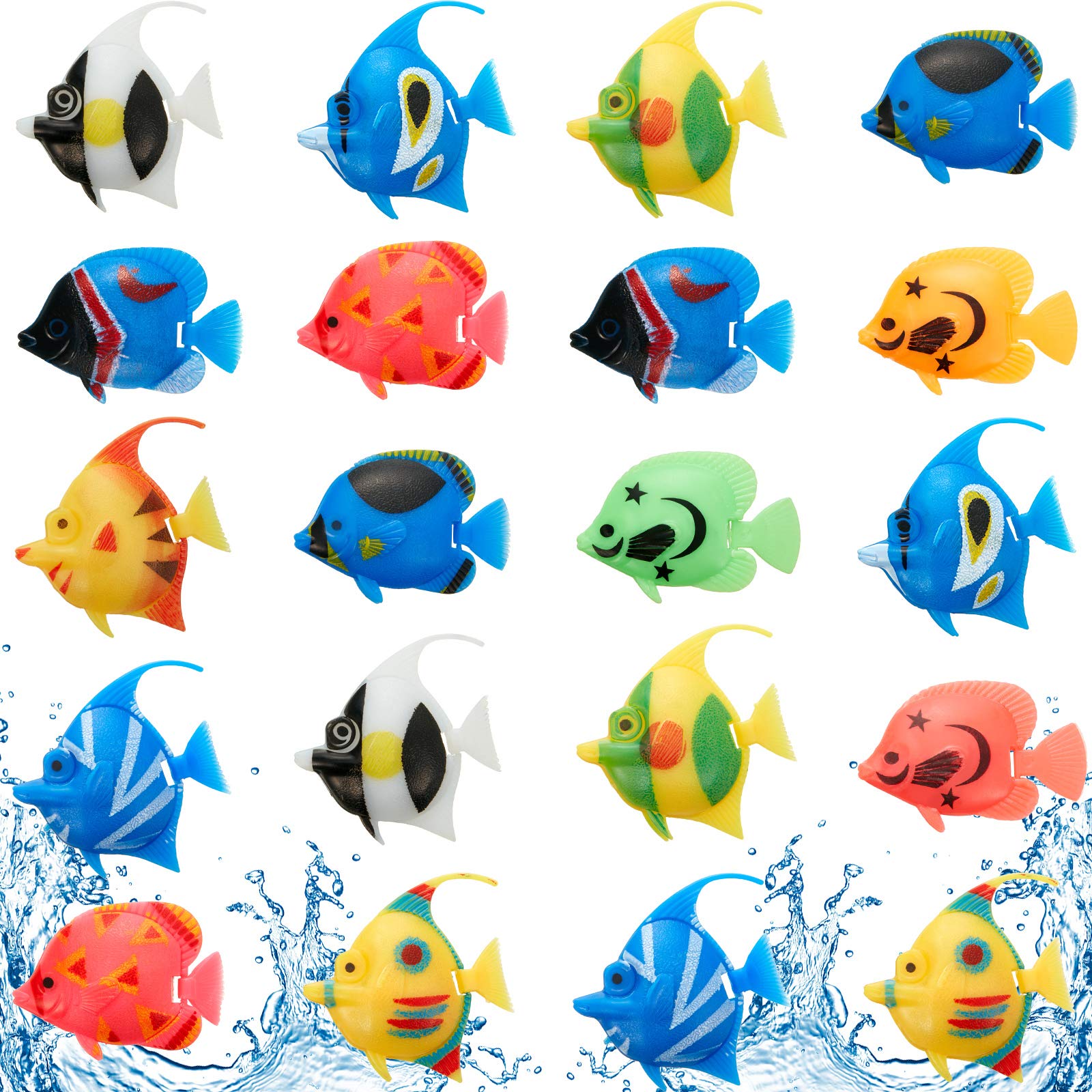 Weewooday peces artificiales moviles para acuario con cola en movimiento