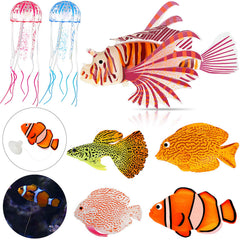 Weewooday: pez marrón alas grandes, decoración atractiva para acuario.