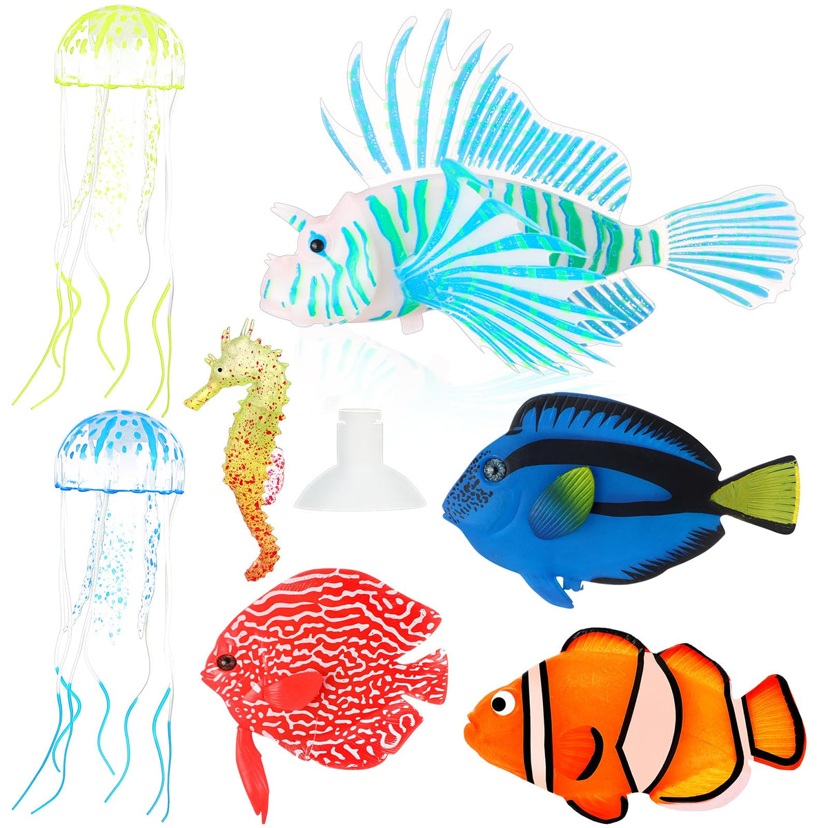 Weewooday pez feo para acuario, decoración atractiva y única