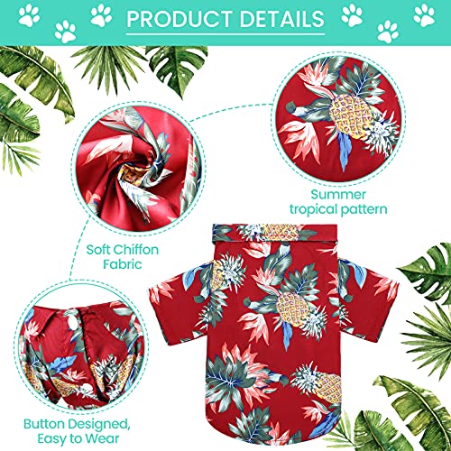Weewooday t-shirt chien Hawaii motifs fleurs 2, parfait pour un style estival tendance.